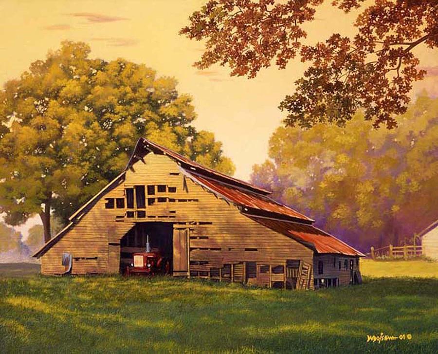 Mr. Ds Barn Painting by Howard Dubois
