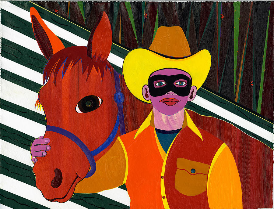 Mr. Ed and His Lone Ranger Painting by Ruby Persson