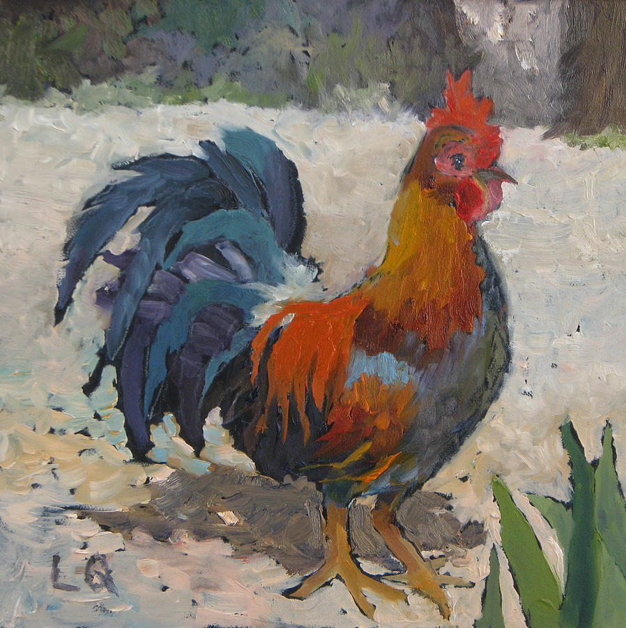 Rooster Painting - Mr. Wonderful by Lori Quarton