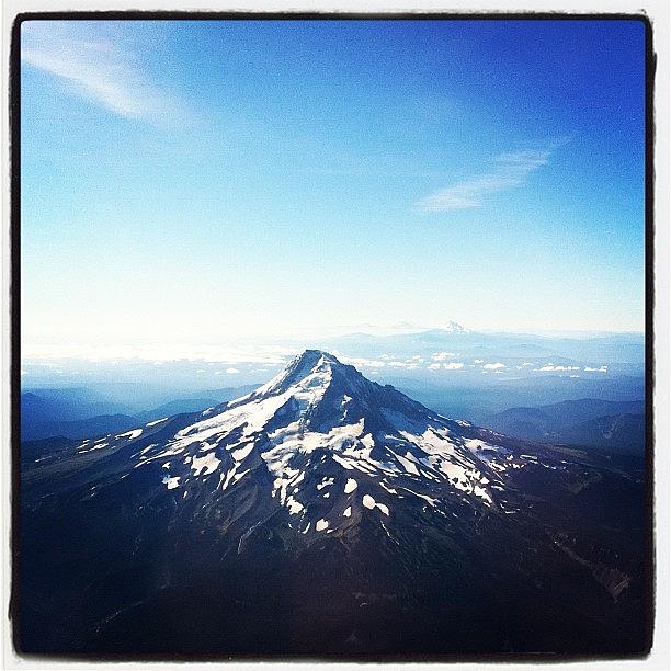 Portland Photograph - Mt Hood From A Plane #lomofi #oregon by Brandon Erickson