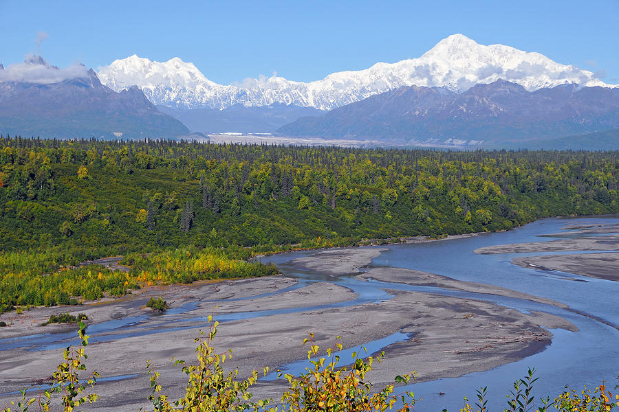 Mt. McKinley and Mt. Hunter Photograph by Alan Lenk