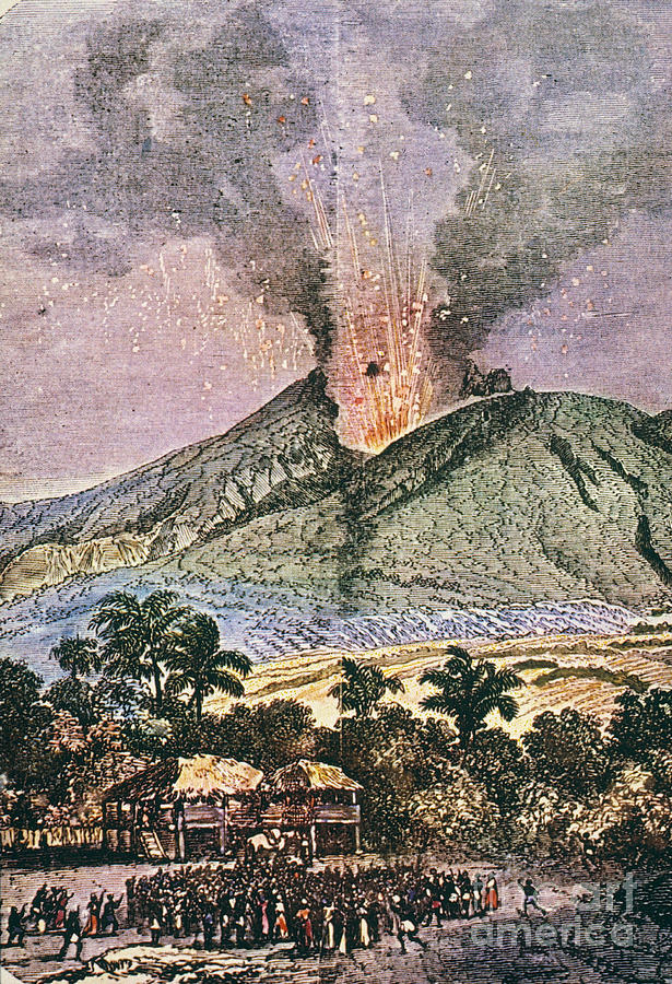 Mt. Pelee Eruption, 1851 Photograph by Granger