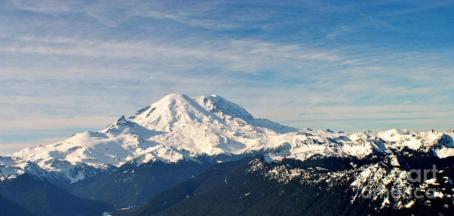 Nature Photograph - Mt Rainier panoram by Frank Larkin