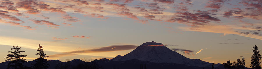 Mt Rainier Winter Sunrise  Photograph by Shirley Heyn