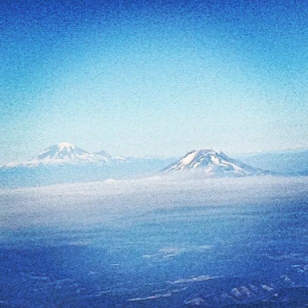 Mt. Reiner And Mt. Hood! Photograph by Eduardo Moran