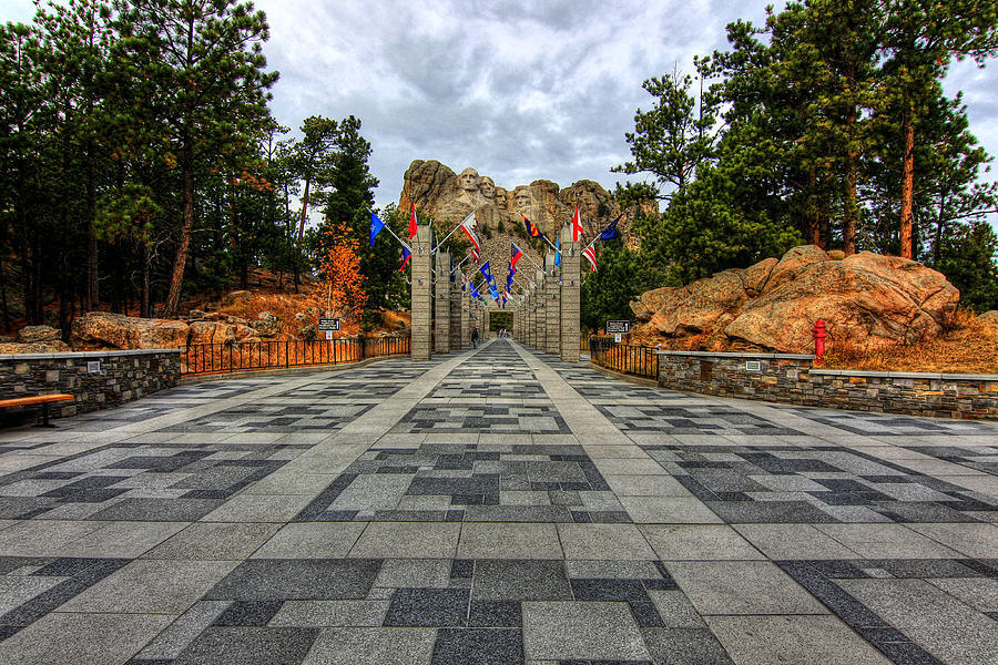 Mt Rushmore Flags Photograph by Paul Svensen