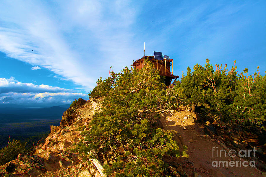 Crater Lake National Park Photograph - Mt Scott Fire Tower by Adam Jewell