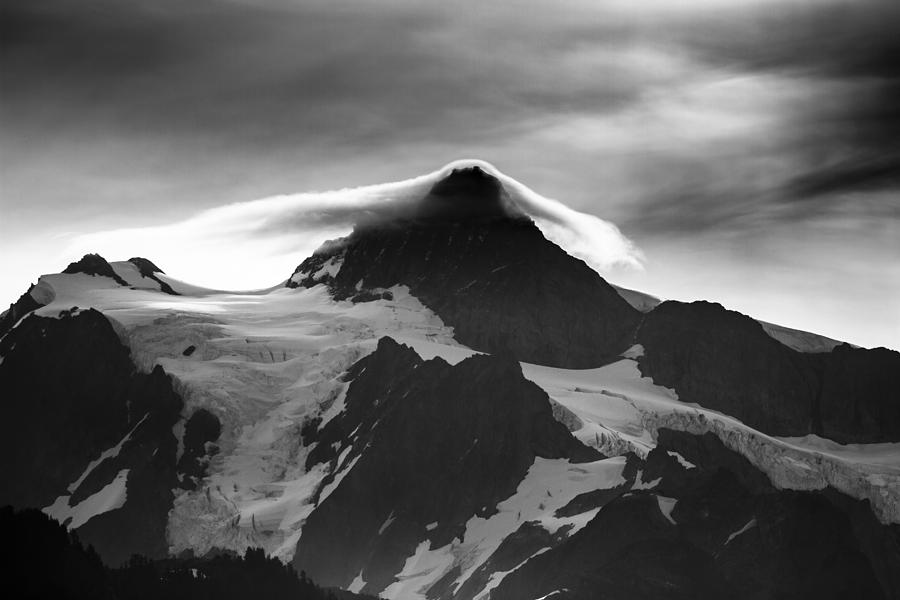 Mt Shuksan Monochrome Photograph by Albert Seger