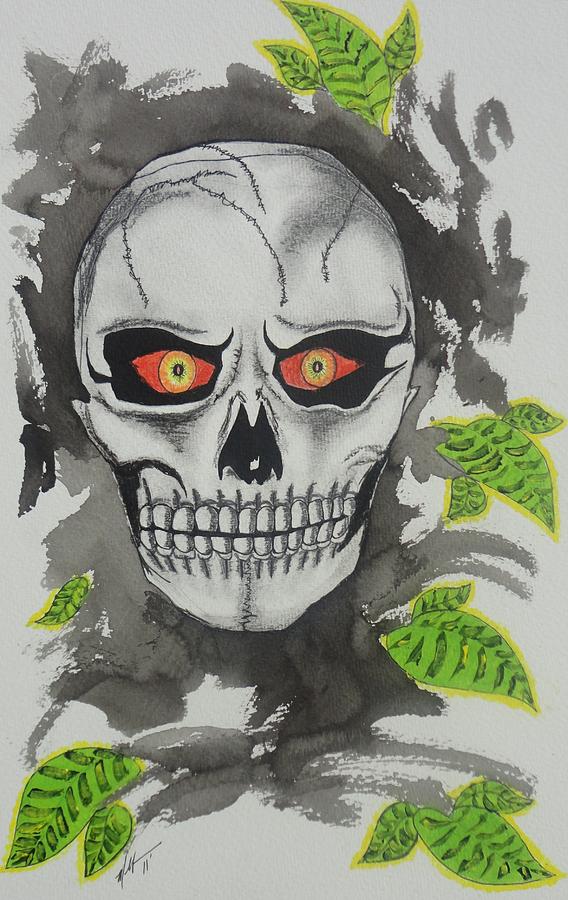 Muerte Drawing by Manny Chapa