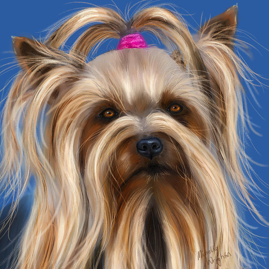 Dog Painting - Muffin - Silky Terrier Dog by Michelle Wrighton