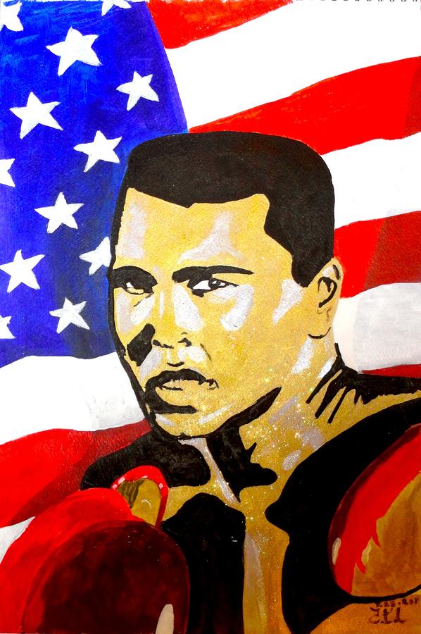 Sports Painting - Muhammad Ali by Estelle BRETON-MAYA