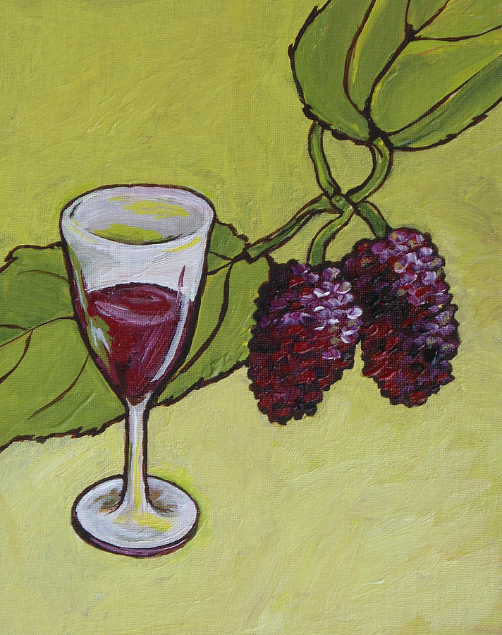 Mulberry Wine  Painting by Sandy Tracey