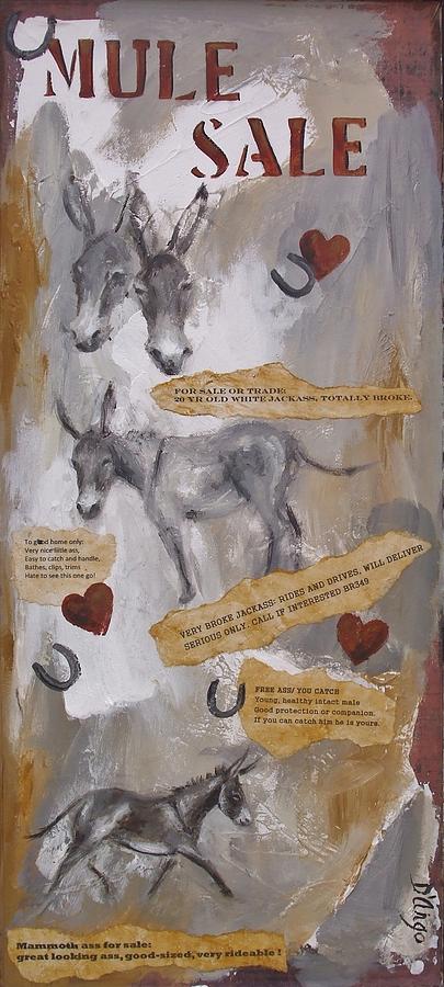 Mule Sale Painting by Dina Dargo