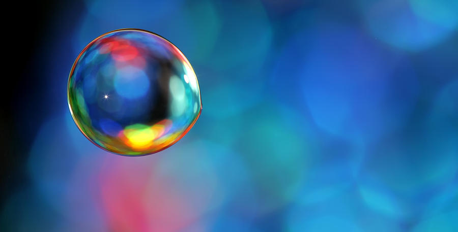 Multi color glass bubble Photograph by Al Hurley