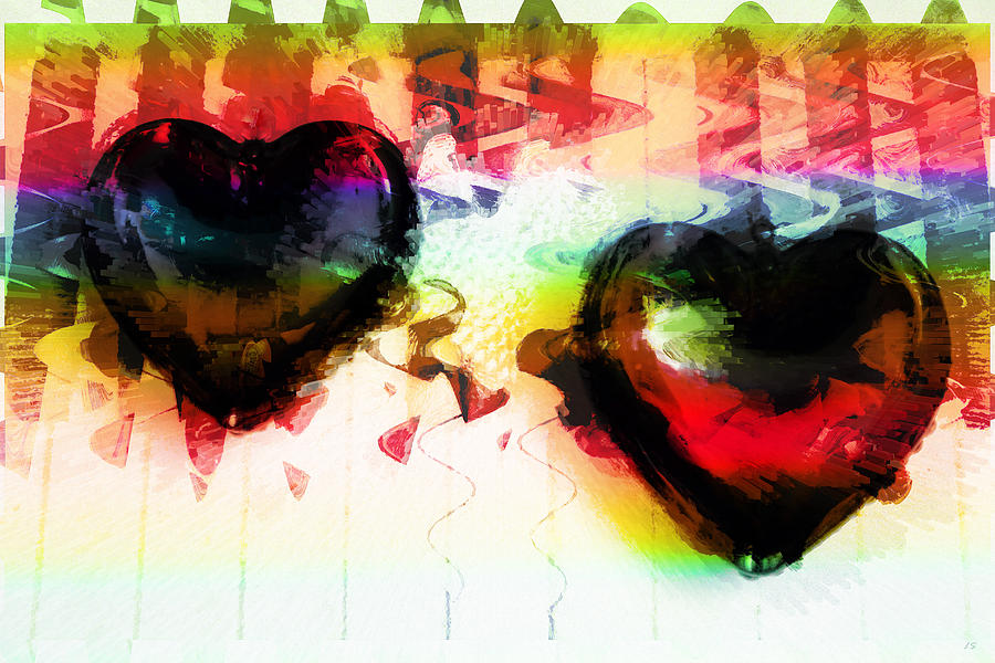 Multi Colored Hearts Digital Art by Linda Sannuti