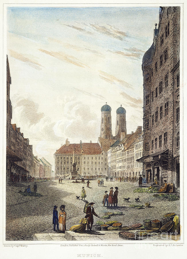 Munich, Germany, 1822 Photograph by Granger