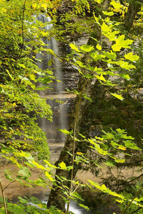 Fall Photograph - Munising Falls 4 by John Brueske