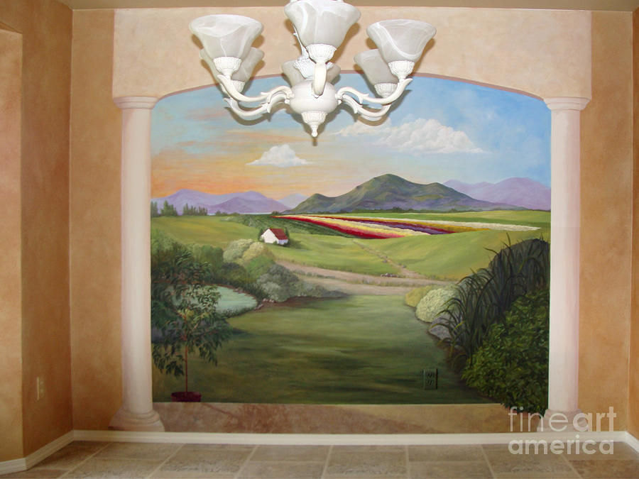 Mural - Room with a View Painting by Phyllis Howard