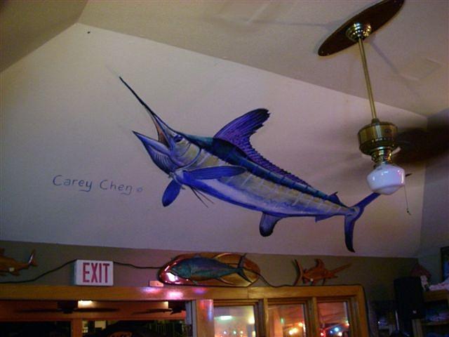 Mural in Ocean City Maryland Painting by Carey Chen