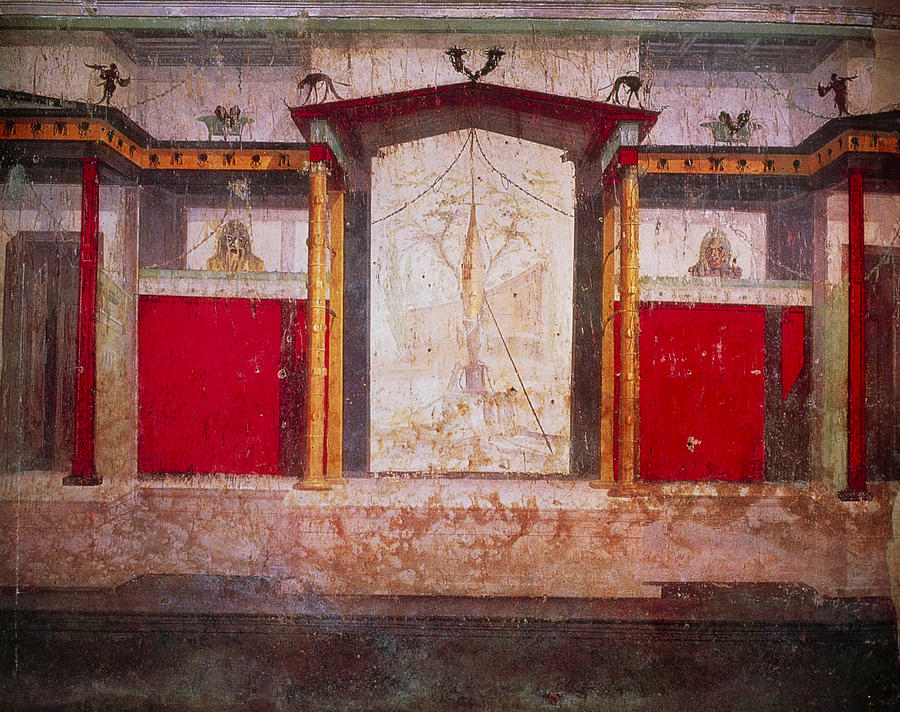 Mural Of An Ancient Roman Theatre Stage Photograph by Theatronvolker Steger