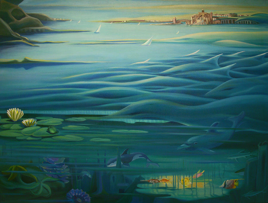 Mural Tail of Two Cities Painting by Nancy Griswold