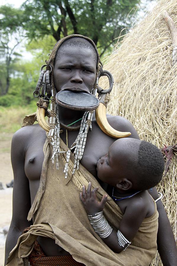 Africa Photograph - Mursi Tribe Woman Ethiopi by Photostock-israel