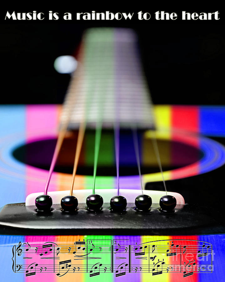 Music Is A Rainbow To The Heart Photograph by Andee Design