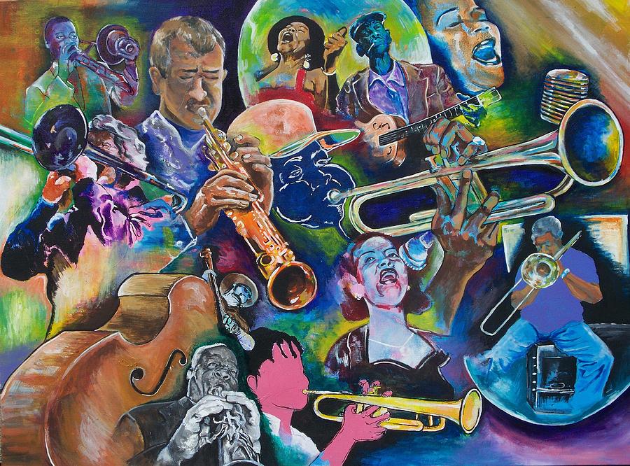 Jazz Painting - Music Is Love by Reuben Cheatem