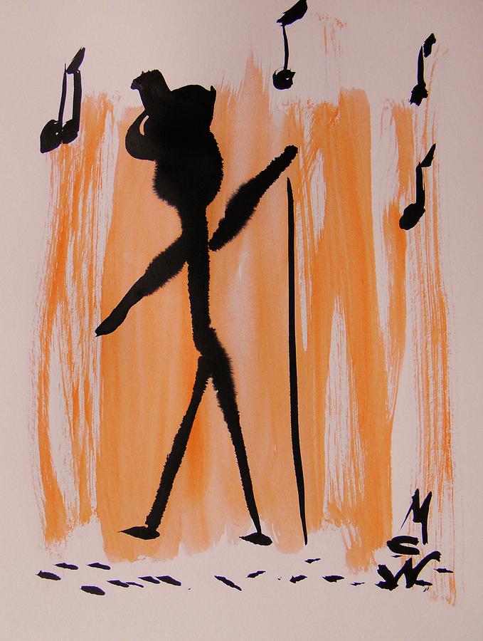Music Man Painting by Mary Carol Williams