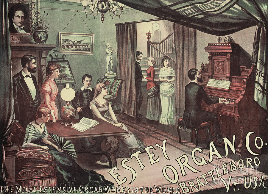 MUSICAL EVENING AD, c1890 Photograph by Granger