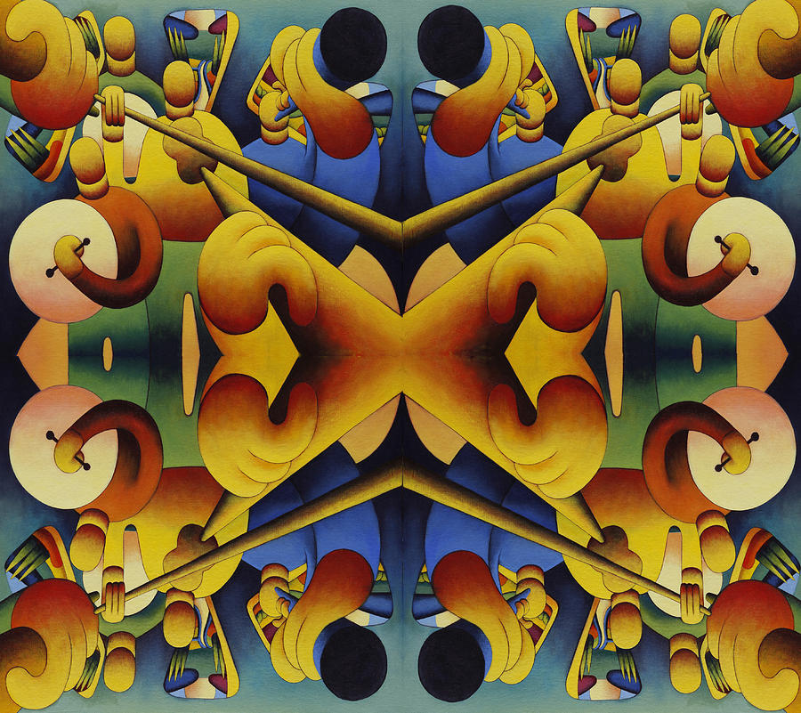 Musical repetition composition 3 Painting by Alan Kenny