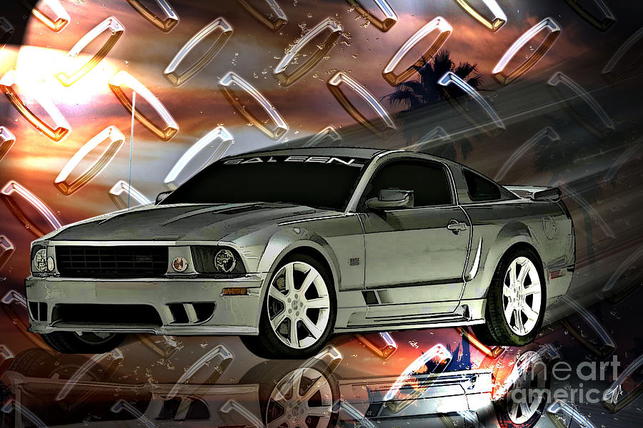 Car Digital Art - Mustang Saleen  by Tommy Anderson