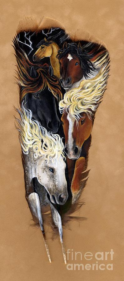 Animal Painting - Mustang Thunder by Sandra SanTara
