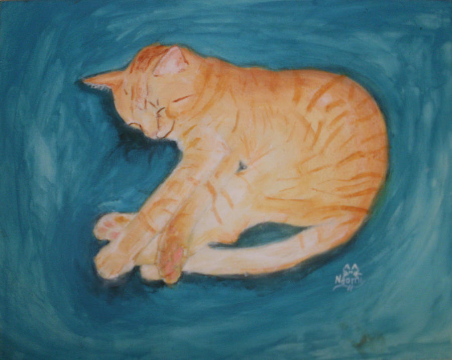 Cat Painting - My Beautiful Orange Kitty by Naomi Rogers