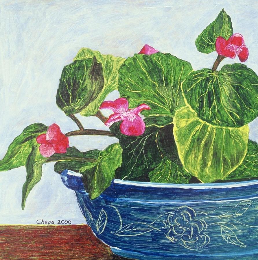 My Begonias Painting by Manny Chapa