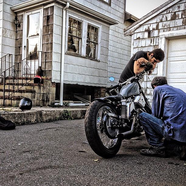 Motorcycle Photograph - My Buddy Jay And His Dad. Love These by Nathan Sears