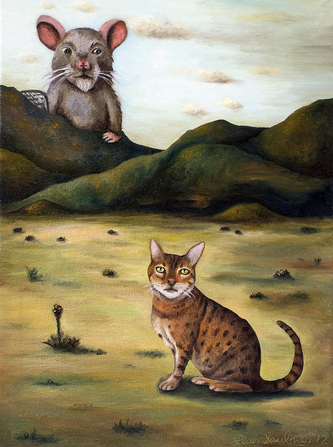 My Cats Worst Nightmare Painting by Leah Saulnier The Painting Maniac