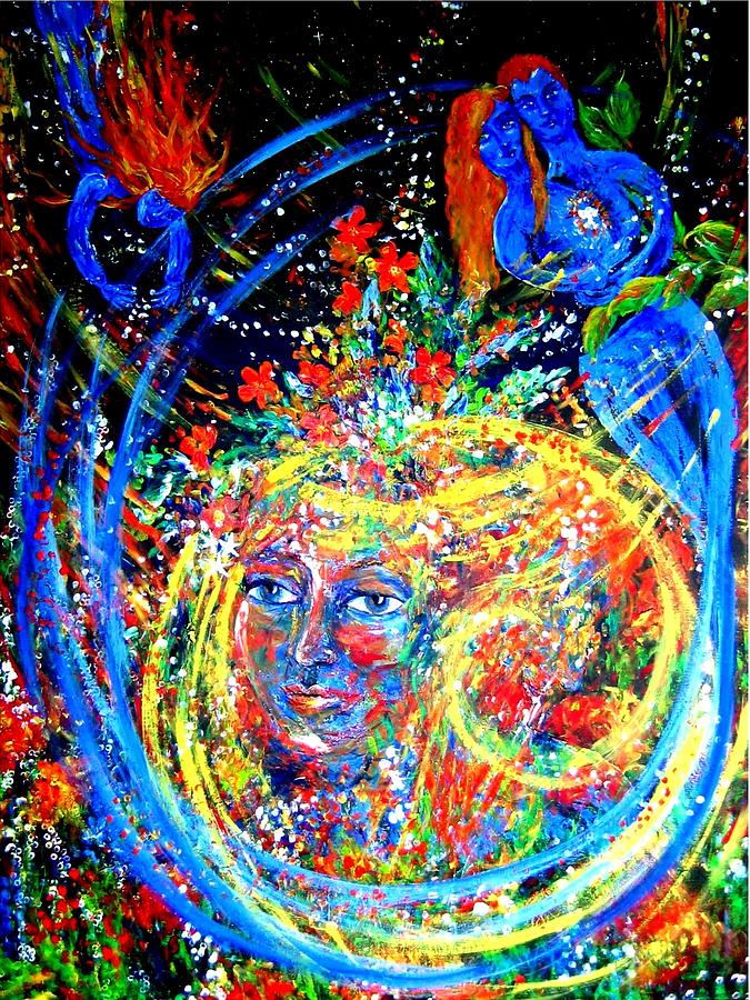 My Cosmic Garden Painting by Suzan  Sommers