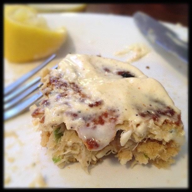 Foodie Photograph - My Crabcake Yesterday With by Emily W