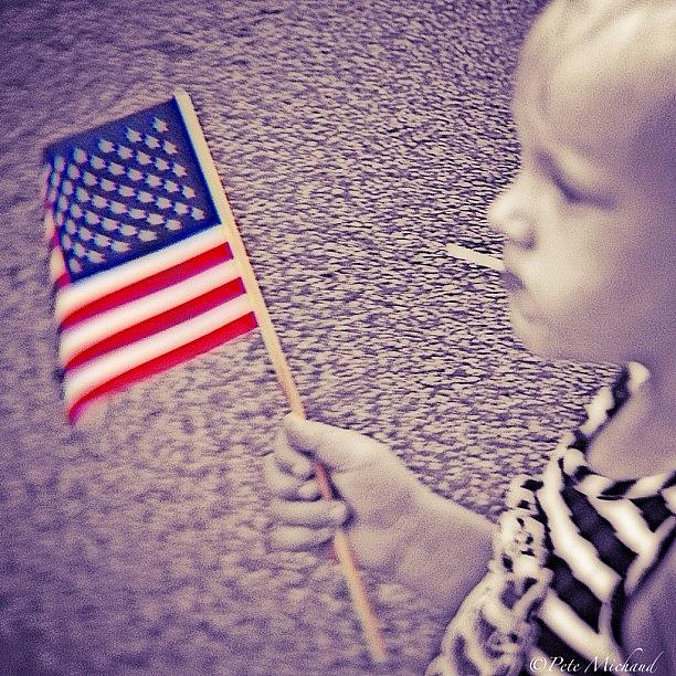 Wg Photograph - My Daughter Showing Her America Pride by Pete Michaud