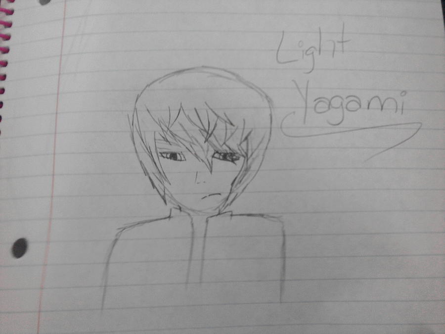 My drawing of Light Yagami by Katie McKown -
