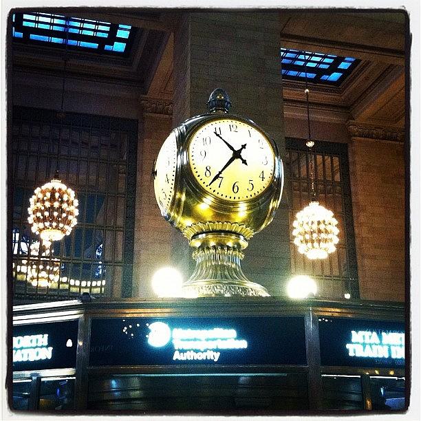 Clock Photograph - My Favorite #nyc #landmark by Mariana L