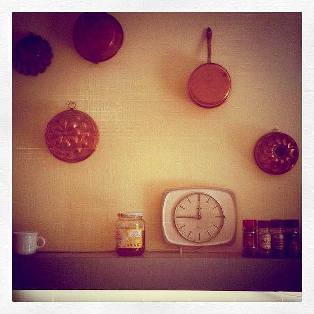 Clock Photograph - My Grannies Kitchen by Florian Divi
