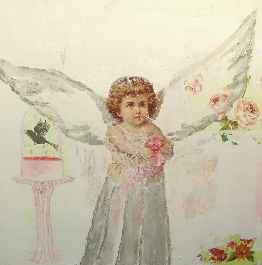 Bird Painting - My Guardian Angel by Noemia Prada