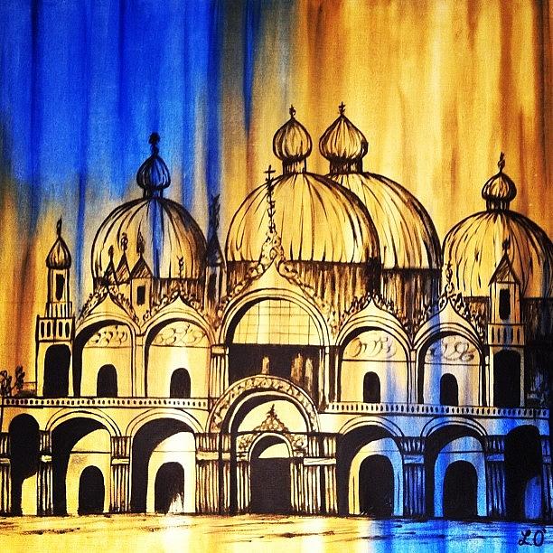 Architecture Photograph - My Latest Oil Painting. #sanmarco by Laura OConnell