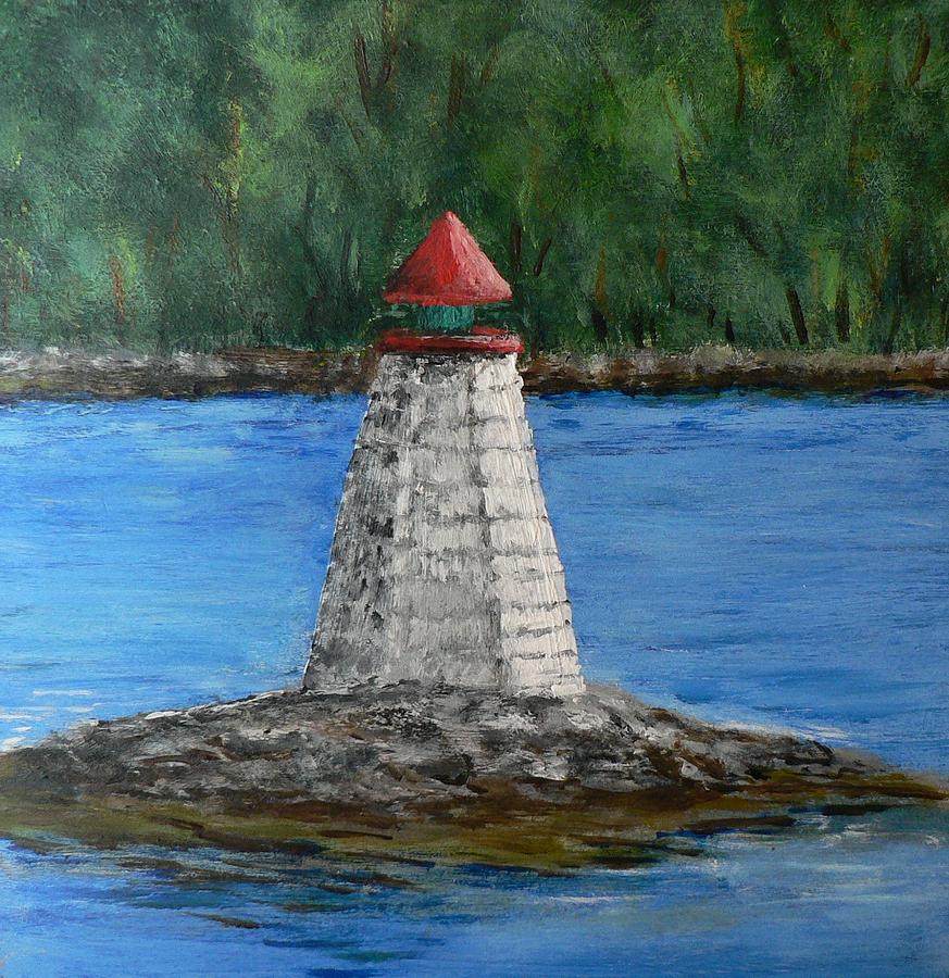 My Little Lighthouse Painting by Donna Muller