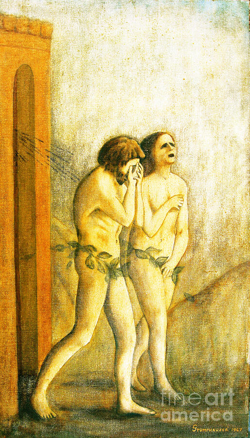 Michelangelo Painting - My Masaccio Expulsion of Adam and Eve by Jerome Stumphauzer