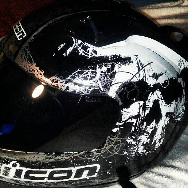 Cool Photograph - #my #motorcycle #helmet #skull #death by Sean Baxter