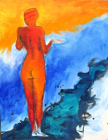 Nude Painting - My Path 2 by Elizabeth Parashis