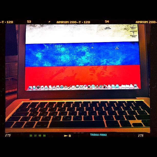 Macbook Photograph - My Patriotic Macbook #porusski #macbook by Marianna Garmash